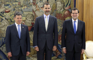 EL REY OFRECE UN ALMUERZO AL PRESIDENTE DE COLOMBIA
