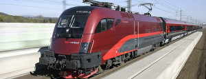 Un tren austriaco, foto de archivo.